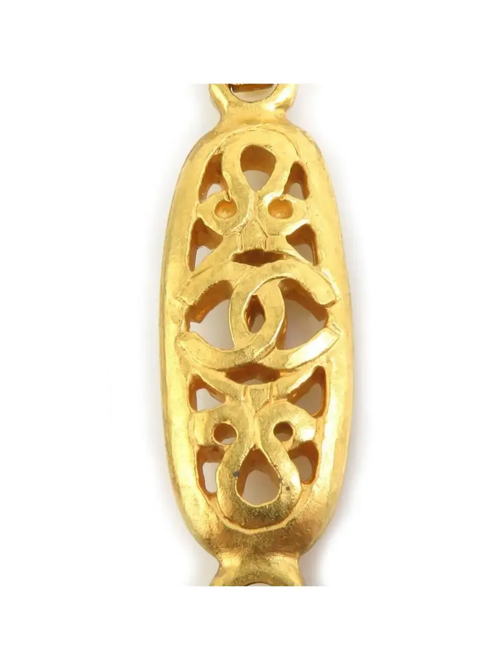 Auth Chanel Vintage Cc Logo Necklace #293528C76B